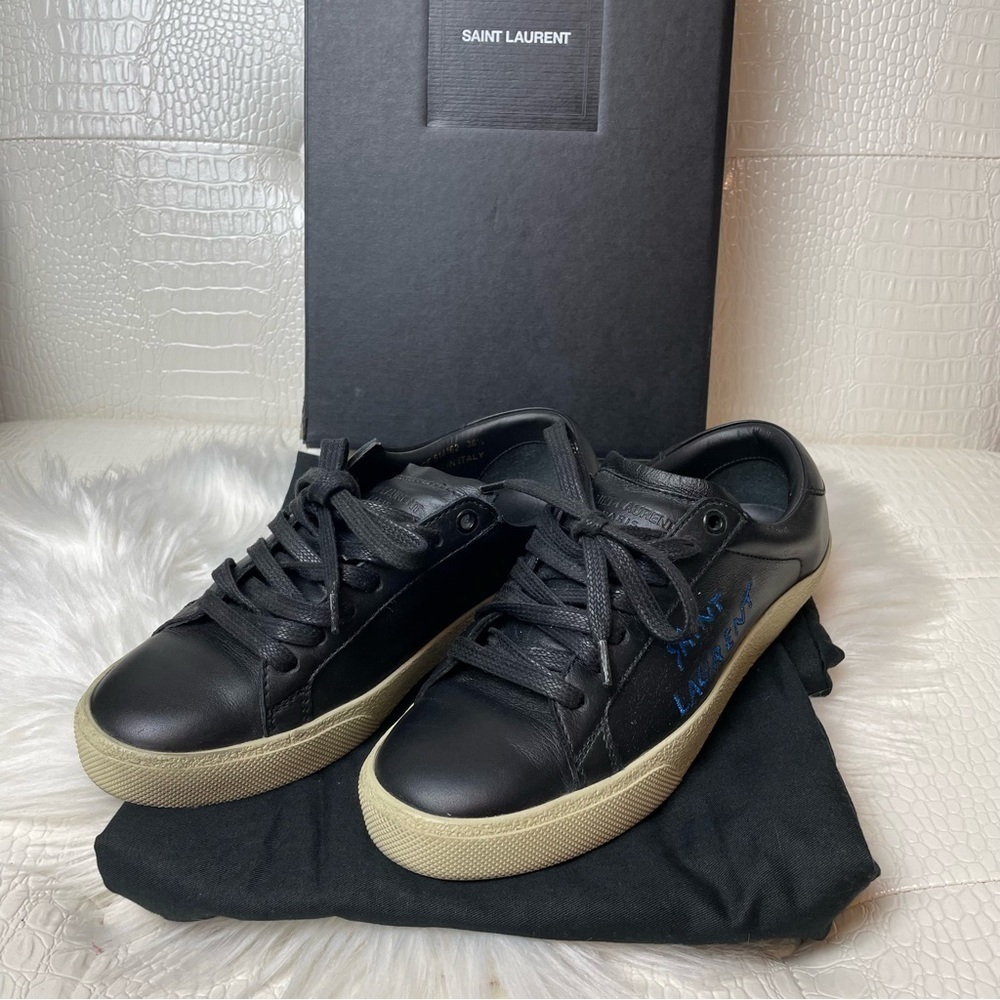 Authentic Saint Laurent Signature Sneaker Moon Plus Nero Black Size 36.5